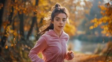 Woman in Pink Hoodie Standing in Field photo