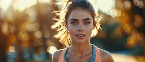 Woman in Black Tank Top With Blowing Hair photo