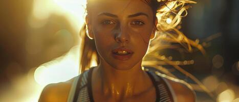 Woman in Black Tank Top With Blowing Hair photo