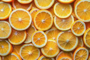 Group of Halved Orange Slices photo