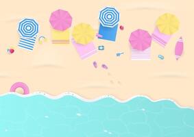 Summer vacation and ocean scene background vector