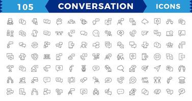 Dialogue, communication,Approved, Checkmark box and Social media message. Chat and quote line icons. Chat speech bubble, conversation or chatting related editable stroke outline icon. vector