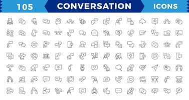 Dialogue, communication,Approved, Checkmark box and Social media message. Chat and quote line icons. Chat speech bubble, conversation or chatting related editable stroke outline icon. vector