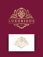 Luxury logo monogram template design illustration. vector