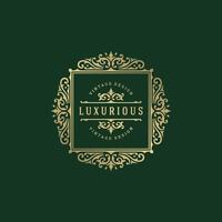 Luxury ornament vintage logo template design illustration vector