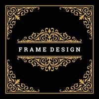 Vintage frame border ornament and vignettes swirls decoration with divider template illustration vector