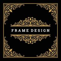 Vintage frame border ornament and vignettes swirls decoration with divider template illustration vector