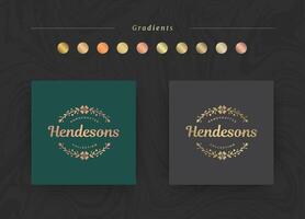Elegant luxury brand logo design template illustration. vector