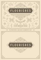 Vintage ornaments swirls and vignettes decorations design elements set illustration. vector