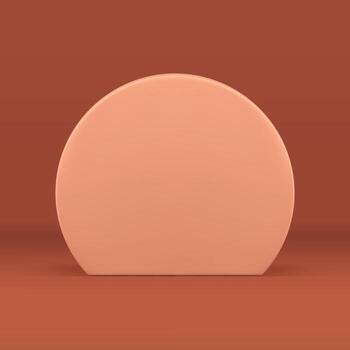 marrón circulo pared monitor escaparate estudio antecedentes producto presentación 3d diseño vector