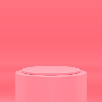 escaparate base Fundación rosado pastel cilindro pasos escaparate 3d estudio antecedentes realista vector
