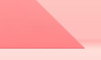 Product display presentation 3d background minimal scene pink triangle wall realistic illustration vector