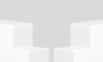 White stairs podium win steps progress champion level 3d design realistic illustration vector