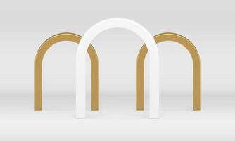 Arch display foundation premium studio background basic showcase 3d design realistic vector