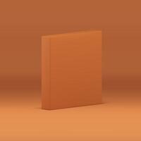 Beige 3d wall vertical display foundation showcase studio background for promo realistic vector