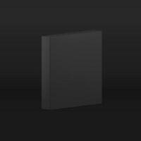 Black 3d wall decor element display showcase fashion studio background realistic vector