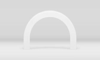 White arch decorative showcase 3d promo display premium studio background realistic vector
