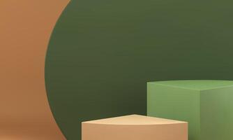 3d pedestal award arena stairs geometric form foundation minimalist studio background vector