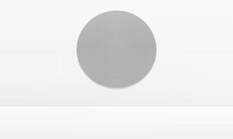 3d white studio background premium empty display circle hole decorative design realistic vector