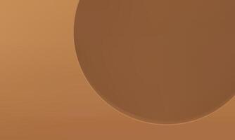 Circle hole wall beige 3d decor element studio minimalist background realistic vector