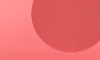 3d round hole tunnel entrance abstract wall decorative design pink studio background vector