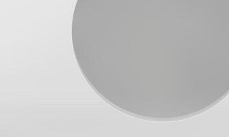 White studio decorative wall 3d circle hole design element premium background realistic vector