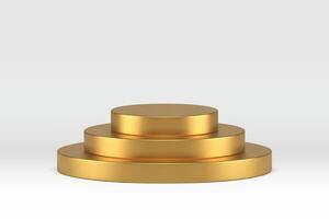 3d podium cylinder golden level basic foundation concert event award ceremony arena realistic vector