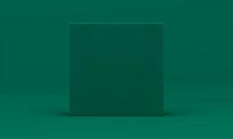 Green 3d vertical wall decorative foundation basic architecture element realistic vector
