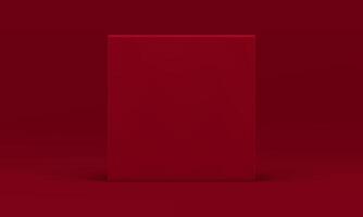 Red 3d squared wall geometric vertical foundation corner decor element realistic vector