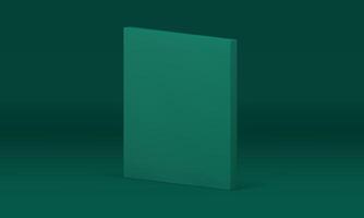 Green 3d rectangle wall geometry vertical block construction foundation realistic vector