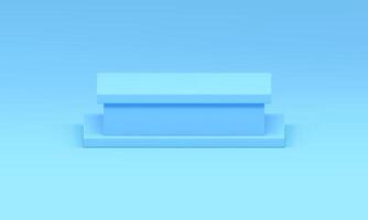 3d podium empty squared platform foundation basic decor element for promo presentation vector