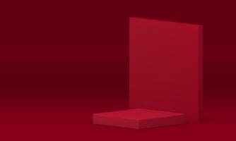 3d podium squared stage geometric foundation vertical rectangle wall isometric design vector