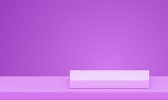 Purple 3d podium squared block platform geometric stage for promo product presentation vector