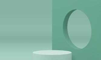 3d pedestal showcase advertising geometric foundation premium minimalist display realistic vector