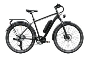 Black electric city bike png