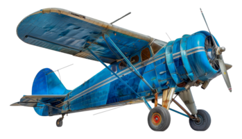 Vintage Blue Airplane png