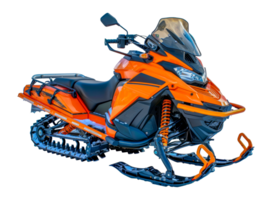 moderno laranja moto de neve png