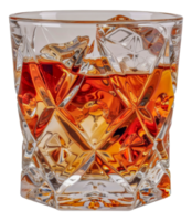 A glass of liquor with ice cubes in it - stock .. png