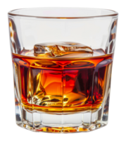 A glass of liquor with ice cubes in it - stock .. png