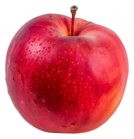 A red apple with a stem on top - stock . png