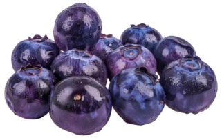 A bunch of blueberries are wet and shiny - stock .. png