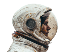 Astronaut Helmet with Galaxy Reflection, cut out - stock .. png
