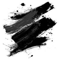 dynamique noir peindre diffamer avec éclabousser sur transparent Contexte - Stock .. png
