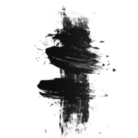 dinámica negro pintar frotis con salpicar en transparente antecedentes - valores .. png