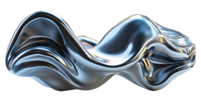 Abstract silver wave, cut out - stock .. png