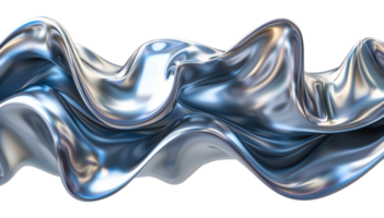 Abstract silver wave, cut out - stock .. png