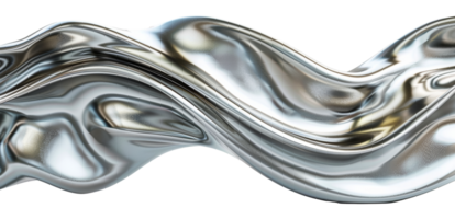 Abstract silver wave, cut out - stock .. png