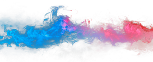 Colorful smoke clouds in blue and pink hues, cut out - stock .. png