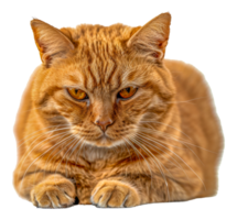 A cat is laying on its back with its head down - stock .. png