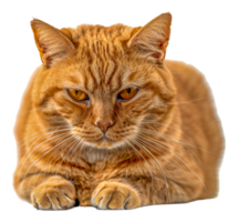 A cat is laying on its back with its head down - stock .. png